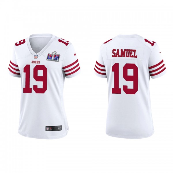 Women's Deebo Samuel San Francisco 49ers White Super Bowl LVIII Game Jersey