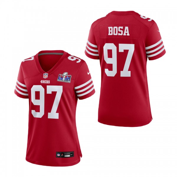 Women's San Francisco 49ers Nick Bosa Scarlet Supe...