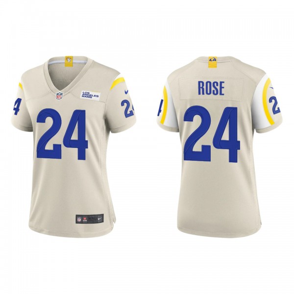 Women's Los Angeles Rams A.J. Rose Bone Game Jerse...