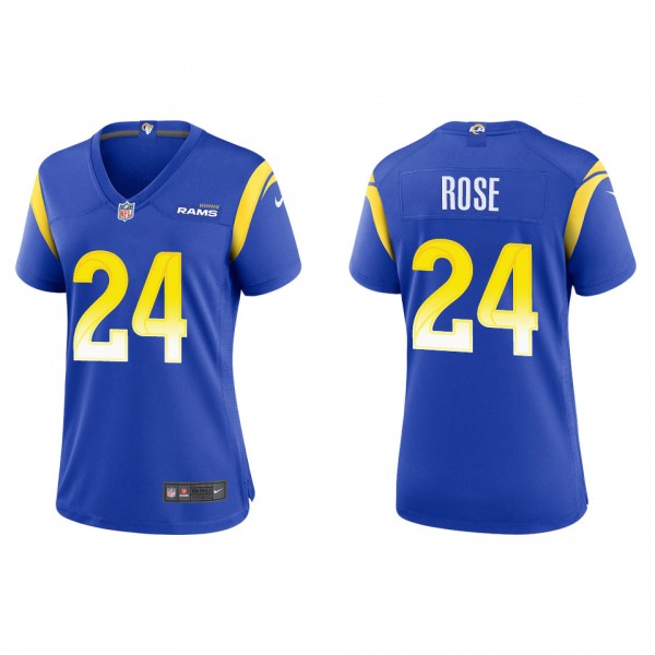 Women's Los Angeles Rams A.J. Rose Royal Game Jers...