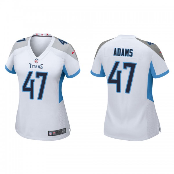 Women's Tennessee Titans Andrew Adams White Game J...