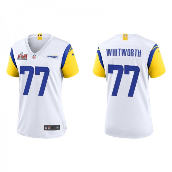 Women's Los Angeles Rams Andrew Whitworth White Su...