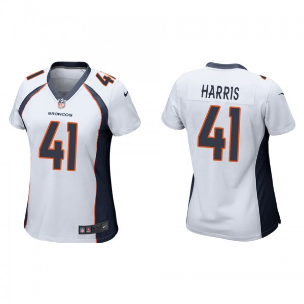 Women's Denver Broncos Anthony Harris White Game J...