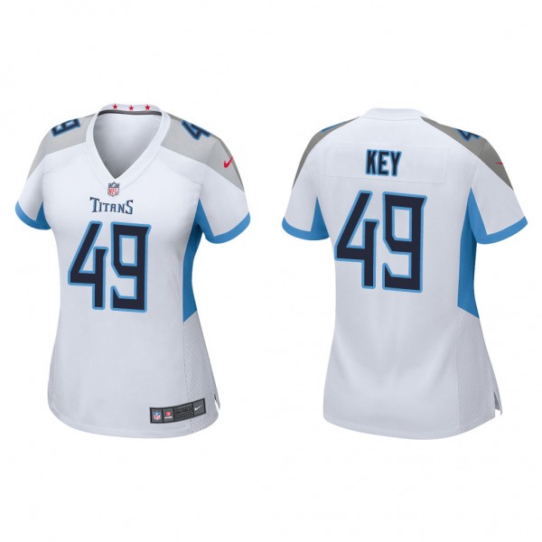 Women's Arden Key Tennessee Titans White Game Jers...