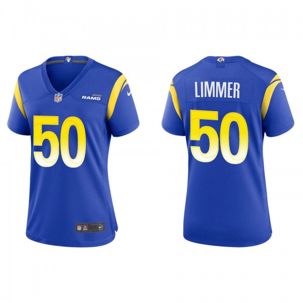 Women's Beaux Limmer Los Angeles Rams Royal Game J...