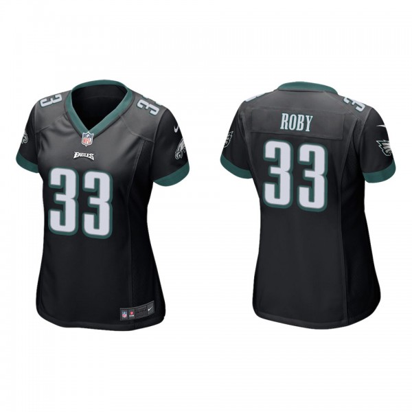 Women's Bradley Roby Eagles Black Game Jersey