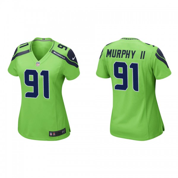Women's Byron Murphy II Seattle Seahawks Neon Green Game Jersey