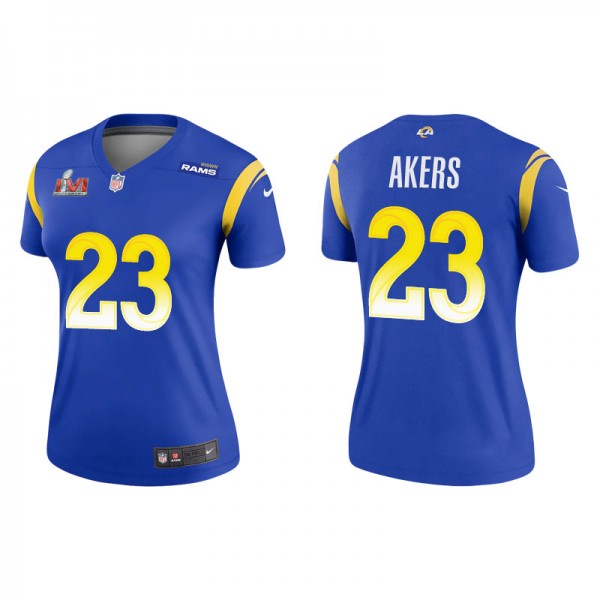 Women's Los Angeles Rams Cam Akers Royal Super Bow...