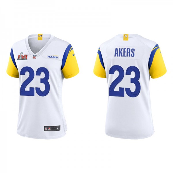 Women's Los Angeles Rams Cam Akers White Super Bow...