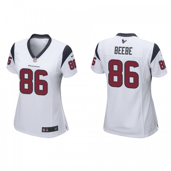 Women's Houston Texans Chad Beebe White Game Jersey