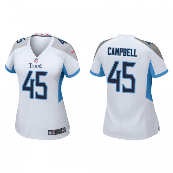 Women's Tennessee Titans Chance Campbell White Gam...