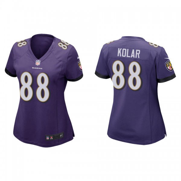 Women's Baltimore Ravens Charlie Kolar Purple Game...