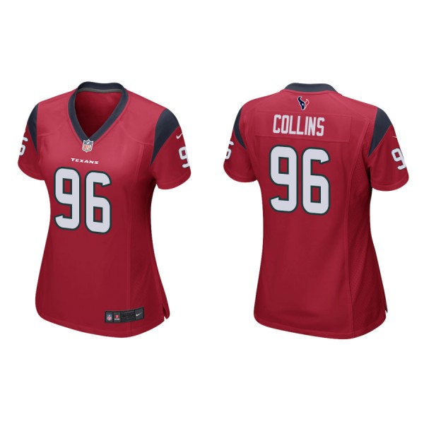 Women's Collins Texans Red Game Jersey