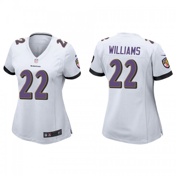 Women's Baltimore Ravens Damarion Williams White G...