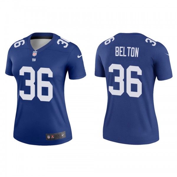Women's New York Giants Dane Belton Royal 2022 NFL...