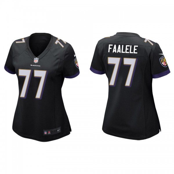 Women's Baltimore Ravens Daniel Faalele Black Game...
