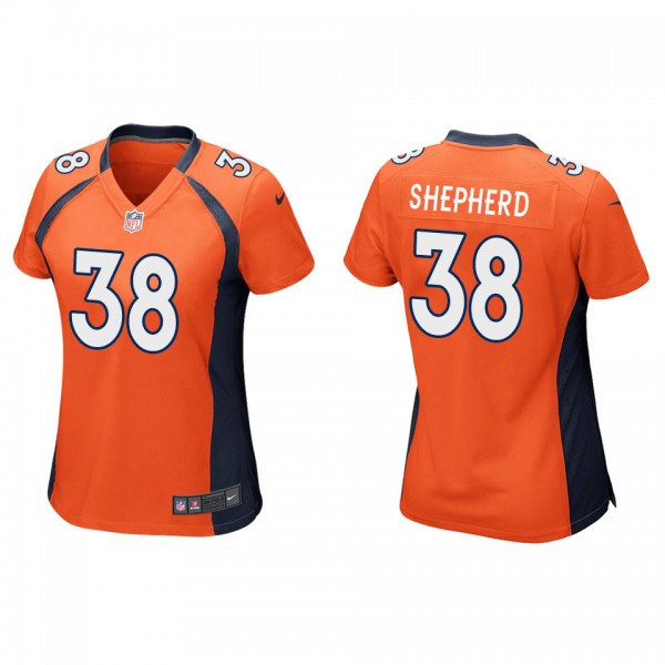 Women's Denver Broncos Darrius Shepherd Orange Gam...