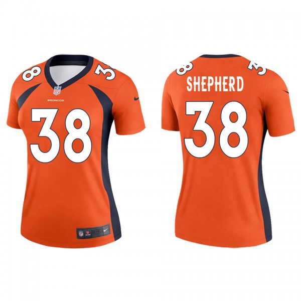 Women's Denver Broncos Darrius Shepherd Orange Leg...