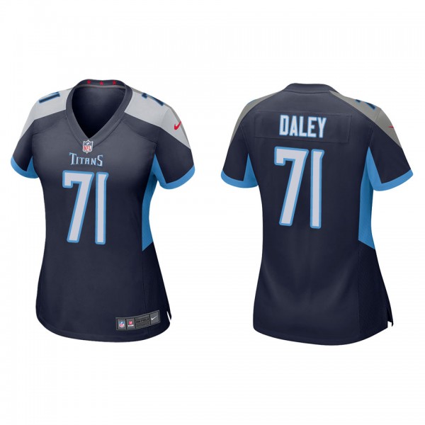 Women's Tennessee Titans Dennis Daley Navy Game Je...