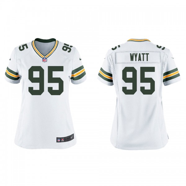 Women's Green Bay Packers Devonte Wyatt White 2022 NFL Draft Game Jersey