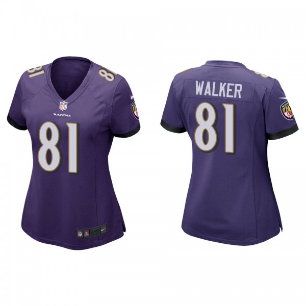 Women's Devontez Walker Baltimore Ravens Purple Ga...
