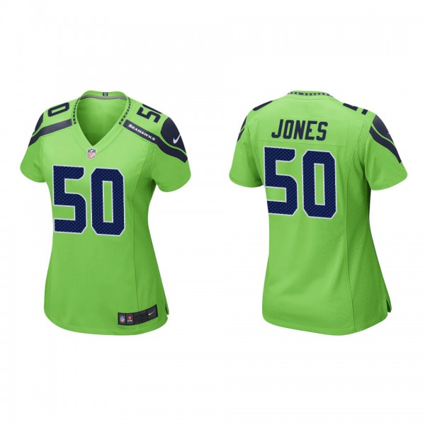 Women's Seattle Seahawks Dre'mont Jones Neon Green...