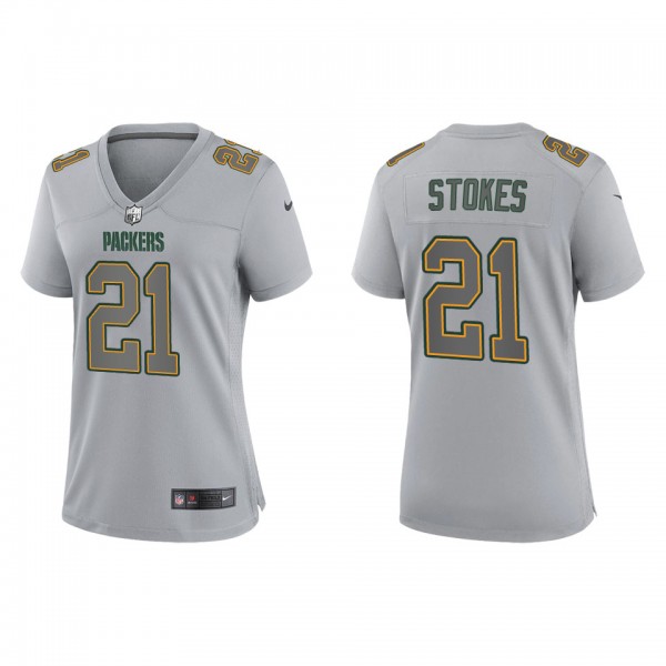 Women's Eric Stokes Green Bay Packers Gray Atmosph...