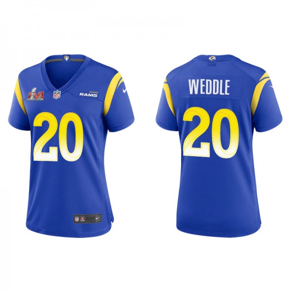 Women's Los Angeles Rams Eric Weddle Royal Super B...