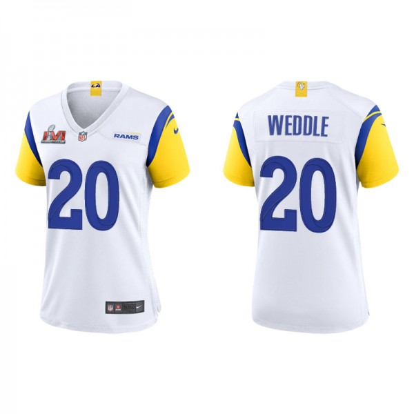 Women's Los Angeles Rams Eric Weddle White Super B...