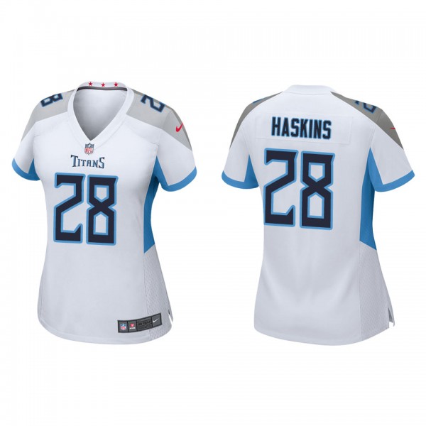 Women's Tennessee Titans Hassan Haskins White Game Jersey