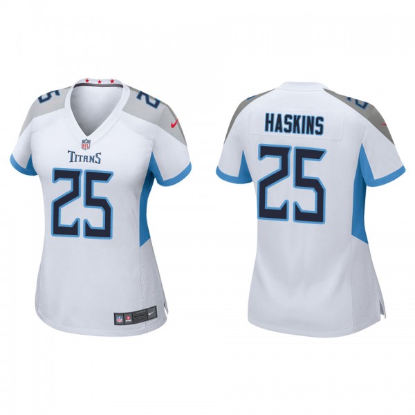 Women's Tennessee Titans Hassan Haskins White Game Jersey