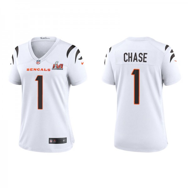 Women's Cincinnati Bengals Ja'Marr Chase White Sup...