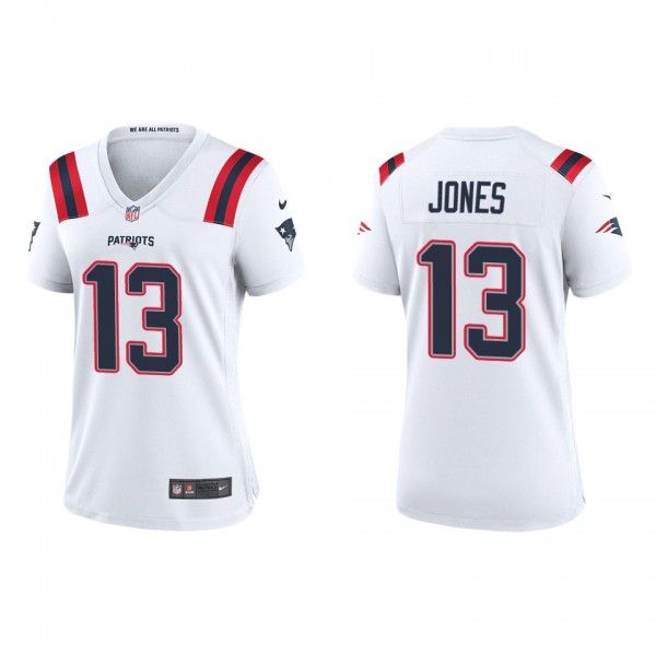 Women's New England Patriots Jack Jones White Game Jersey