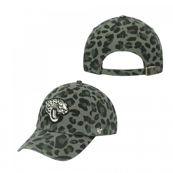 Women's Jacksonville Jaguars Green Bagheera Clean Up Allover Hat