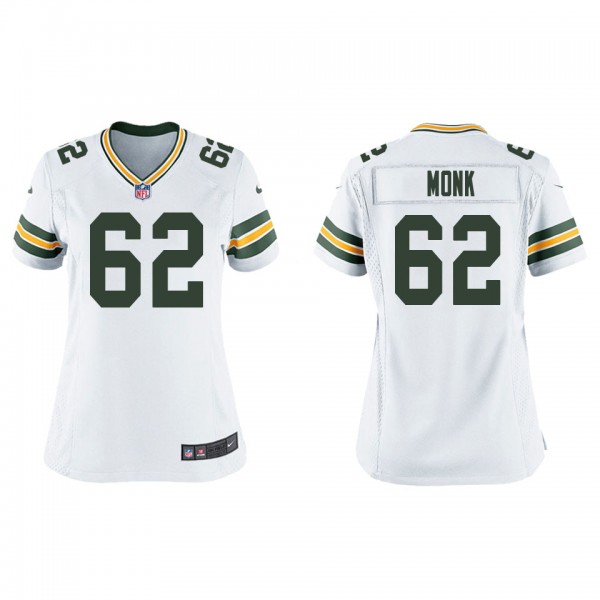 Women's Jacob Monk Green Bay Packers White Game Je...
