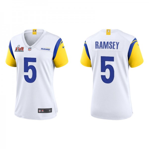 Women's Los Angeles Rams Jalen Ramsey White Super ...