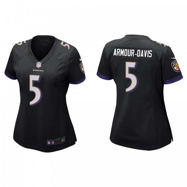 Women's Baltimore Ravens Jalyn Armour-Davis Black ...