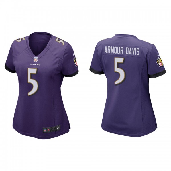 Women's Baltimore Ravens Jalyn Armour-Davis Purple...