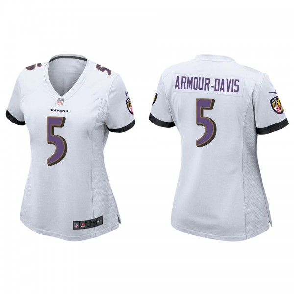 Women's Baltimore Ravens Jalyn Armour-Davis White ...