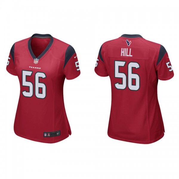 Women's Jamal Hill Houston Texans Red Game Jersey