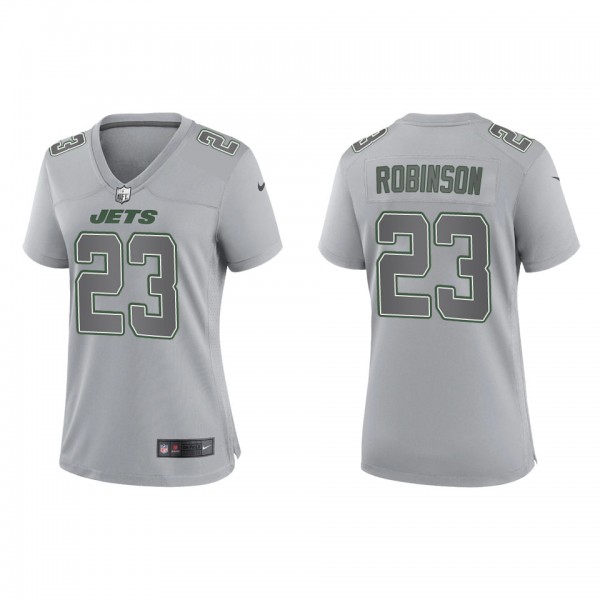 Women's New York Jets James Robinson Gray Atmosphe...
