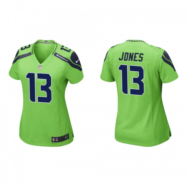 Women's Seattle Seahawks Josh Jones Neon Green Gam...