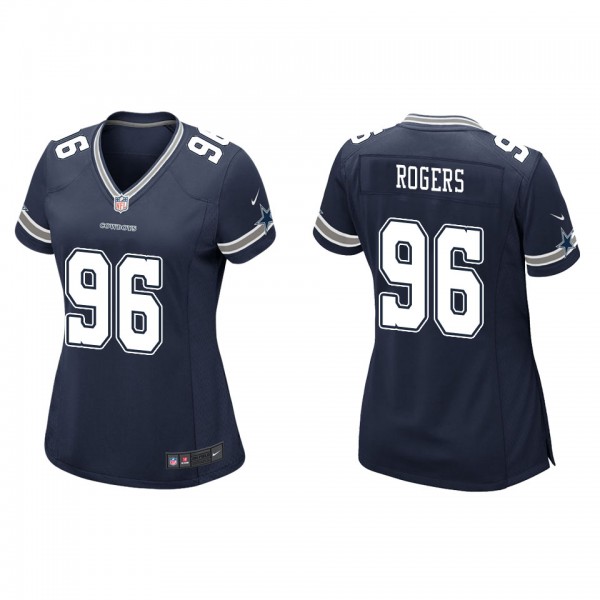 Women's Justin Rogers Dallas Cowboys Navy Game Jer...