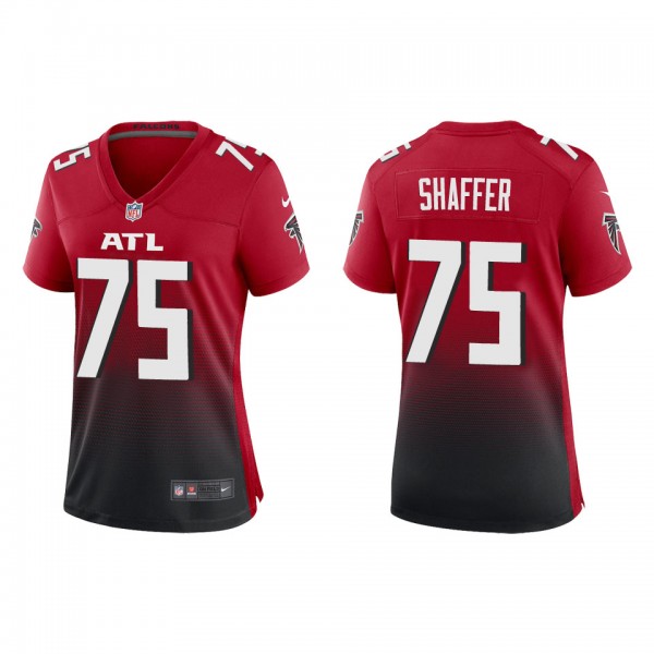Women's Atlanta Falcons Justin Shaffer Red 2022 NF...