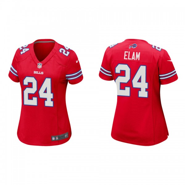 Women's Buffalo Bills Kaiir Elam Red 2022 NFL Draf...