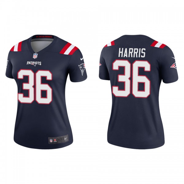 Women's New England Patriots Kevin Harris Navy Leg...