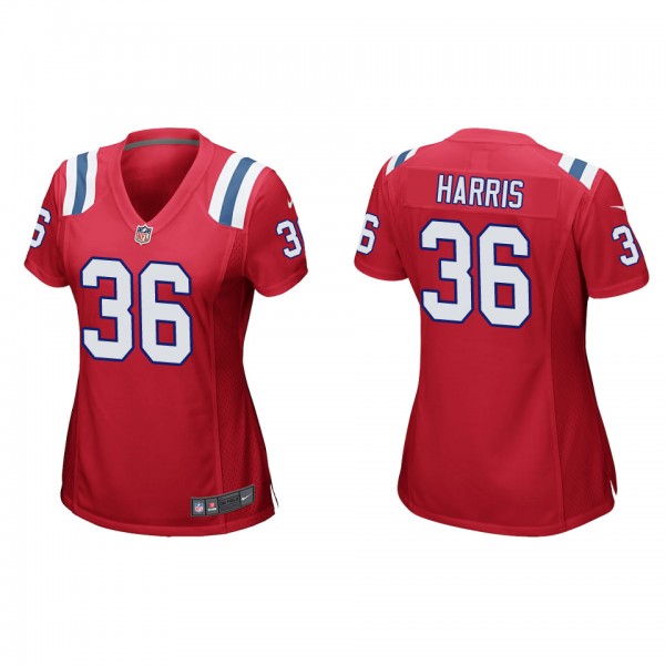 Women's New England Patriots Kevin Harris Red Game...