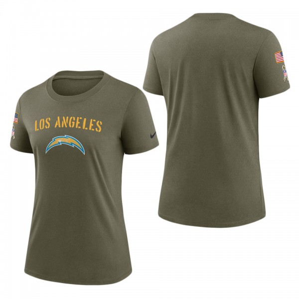 Women's Los Angeles Chargers Olive 2022 Salute To ...
