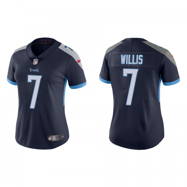 Women's Tennessee Titans Malik Willis Navy 2022 NFL Draft Vapor Limited Jersey