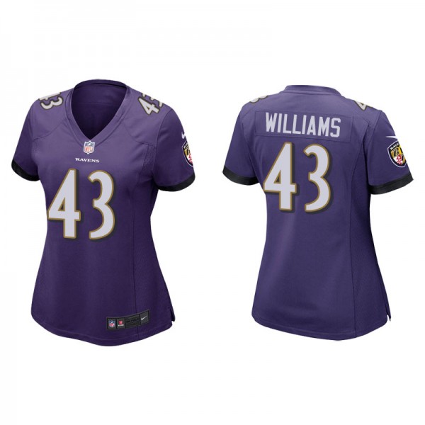 Women's Baltimore Ravens Marcus Williams Purple Ga...